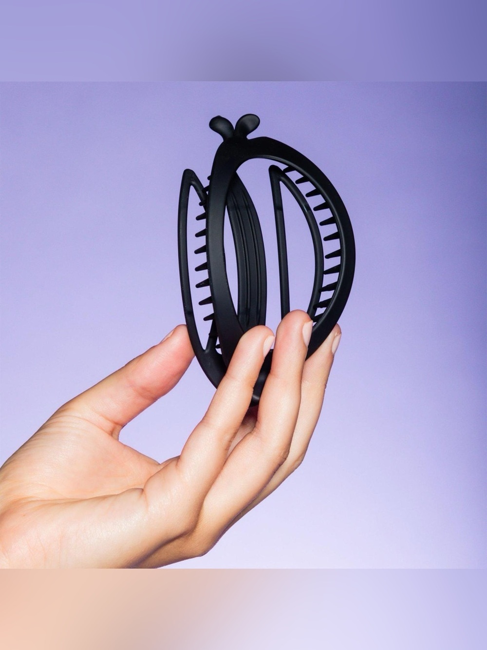 NEW Gimme beauty Thick Hair Lay Flat Clip Curved Design Black Jaw Teeth RARE